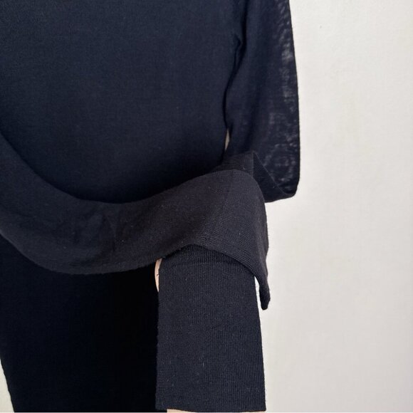 IRO Womens Xsmall Crew Neck Wool Bodycon Mini Dress In Black - Picture 9 of 14